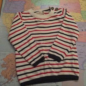 H & M striped sweater, 2-4 years, red white blue